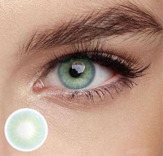 Lentillas azules y verdes