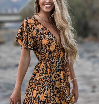 Vestido boho con estampado de floral