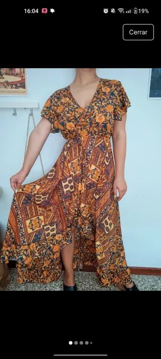 Vestido boho con estampado de floral