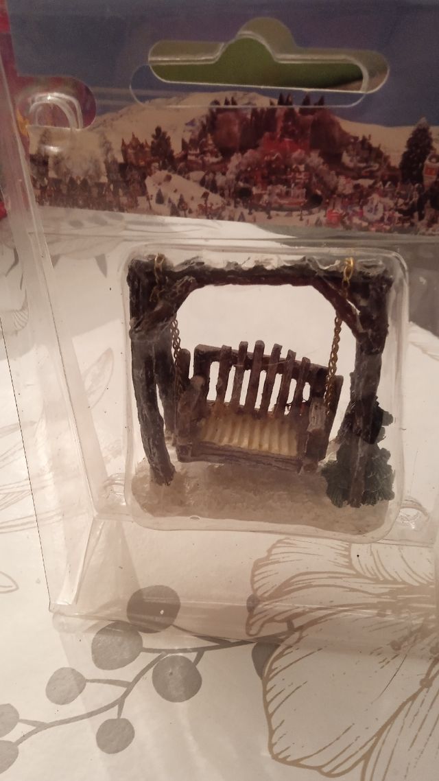 Columpio miniatura navideño