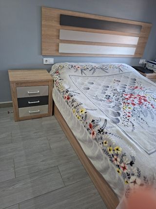 Cama canapé + 2 mesitas noche