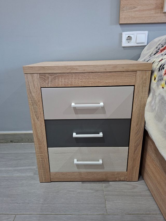 Cama canapé + 2 mesitas noche