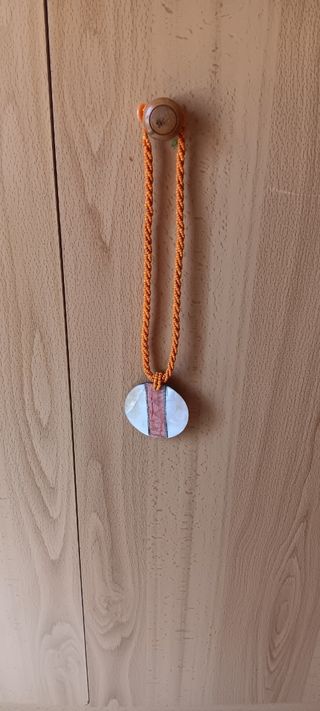 Colgante de concha | Blanco & Naranja
