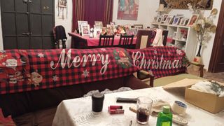 Bandera Navidad - Rojo y Negro