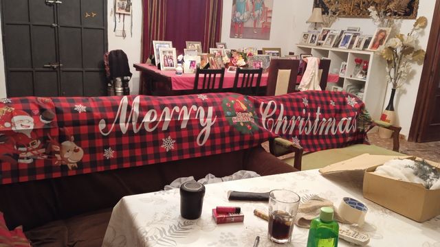 Bandera Navidad - Rojo y Negro