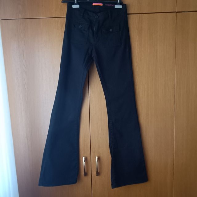 Vaqueros Vilagallo negros, talla 38