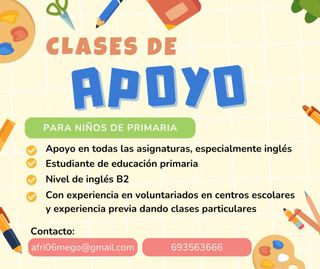 Clases particulares de primaria.