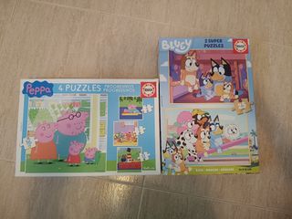Puzzles Bluey y Peppa Pig