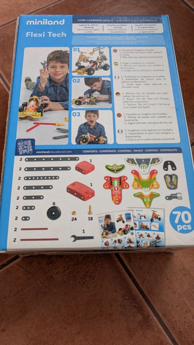 Miniland Flexi Tech - Auto da 70 pezzi