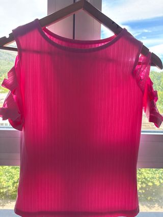 Camiseta rosa - top corto