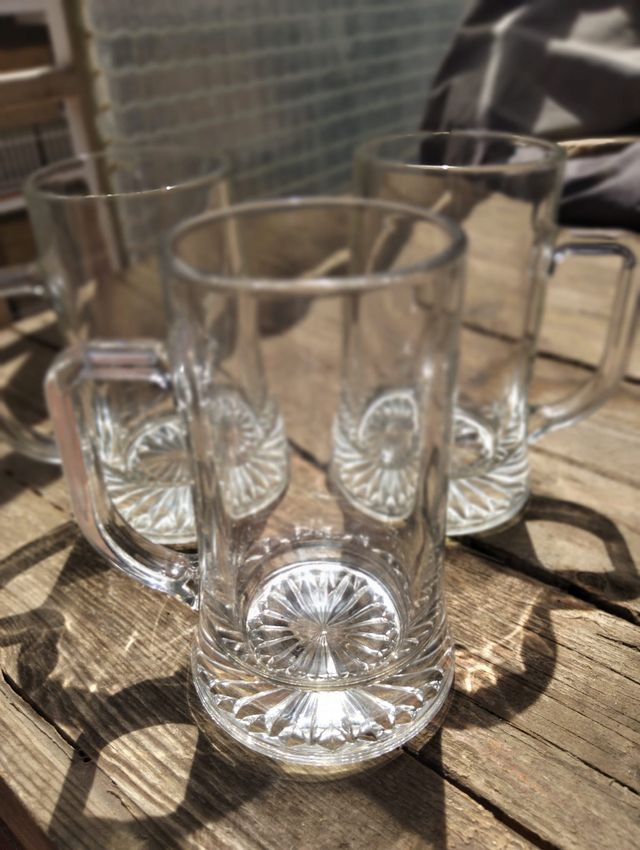 3 Jarras Cerveza Cristal 0,5l