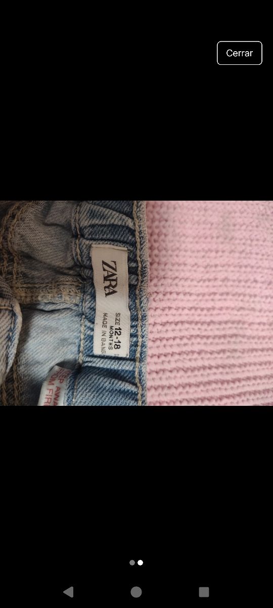 Conjunto Zara niña: jersey + vaqueros