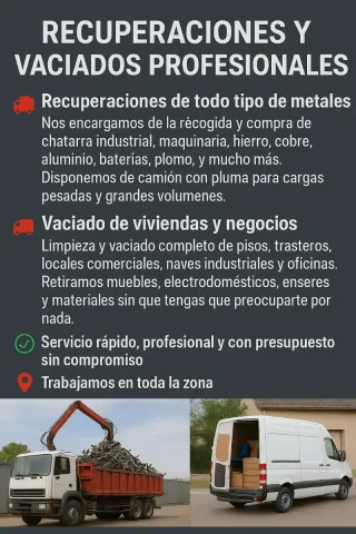 Vaciados de viviendas y negocios