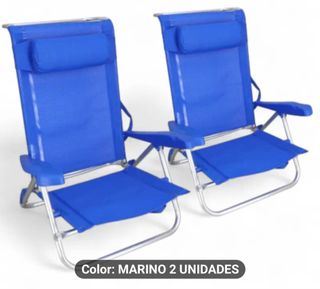 2 Sillas Playa Plegables - Marinas