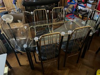 Comedor 6 sillas - Mesa cristal