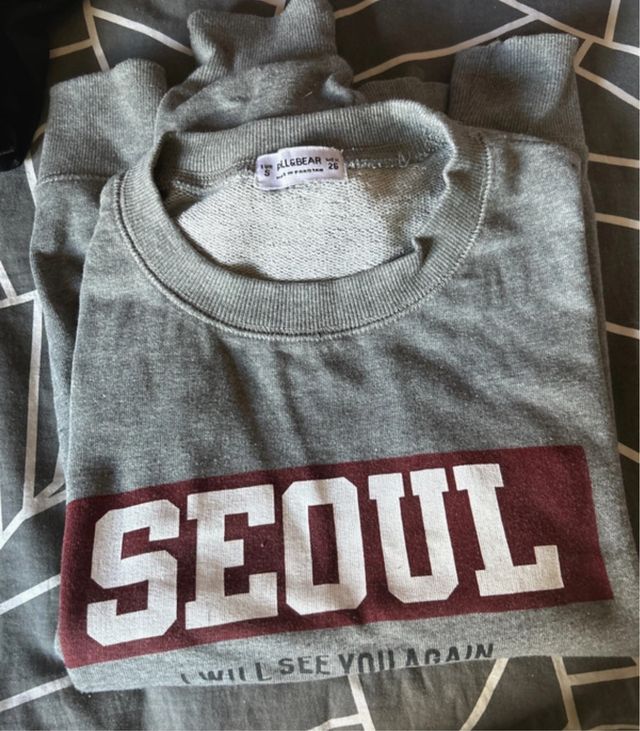 Sudadera gris Pull&Bear talla S