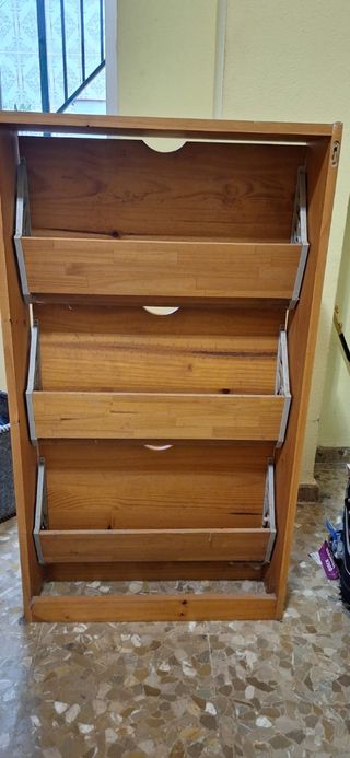 Zapatero madera 3 cajones