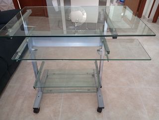 Escritorio cristal moderno