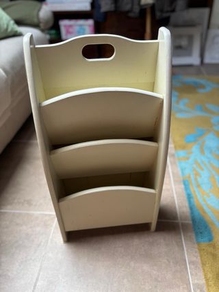 Revistero madera blanco - 3 niveles