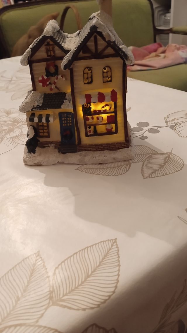 Casita Navidad Melinera Luces LED