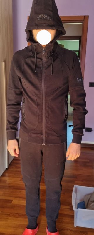 Completo Boxeur nero felpa+pantaloni
