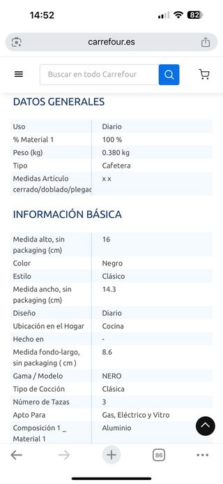 Cafetera italiana Idealcasa Nero