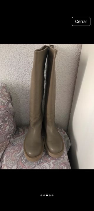 Botas altas Zara beige - 38