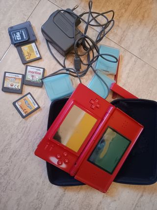 Nintendo DS roja - Mario party y juegos incluidos