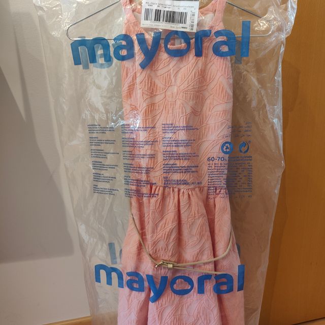 Vestido niña Mayoral rosa, talla 16 años