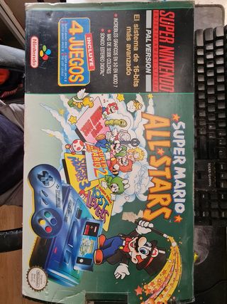 Super nintendo con caja