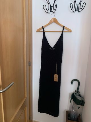Vestido negro tejido
