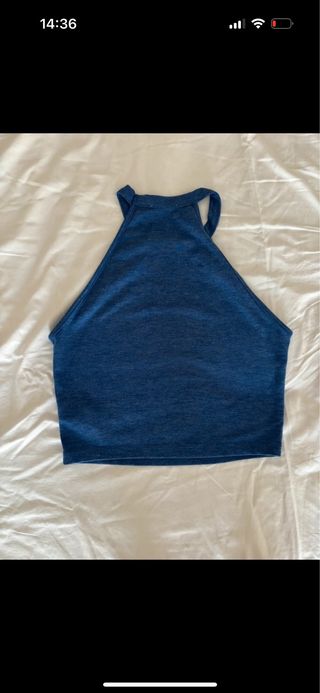 Top azul Zara