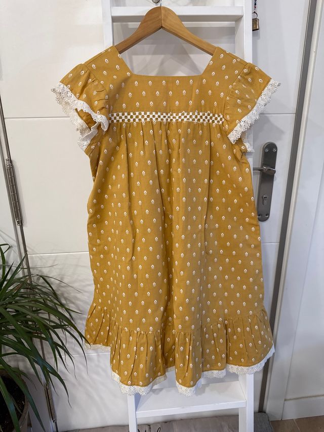 Vestido niña verano mostaza