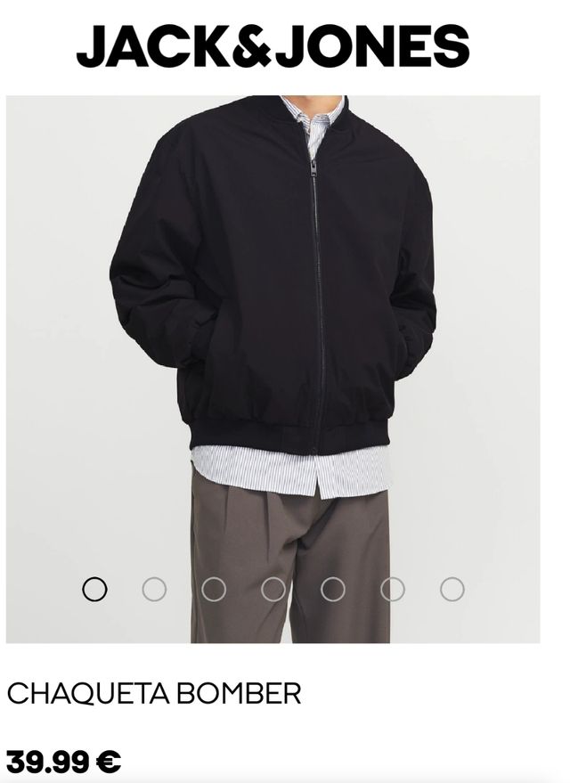 Chaqueta bomber Jack & Jones negra