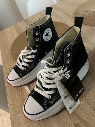 Converse negras plataforma - nuevas