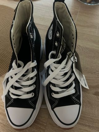 Converse negras plataforma - nuevas