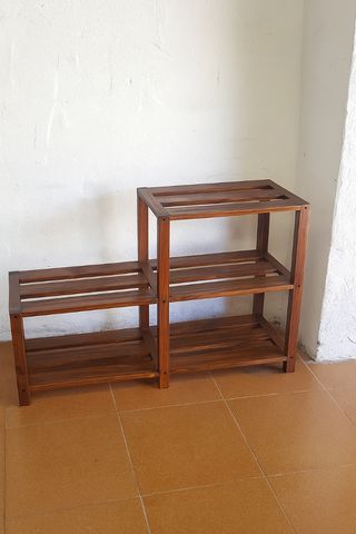 Zapatero de madera - 2 estantes