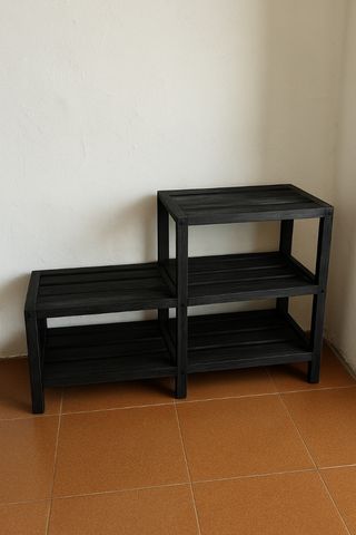 Zapatero de madera - 2 estantes