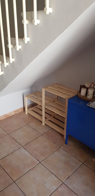 Zapatero de madera - 2 estantes