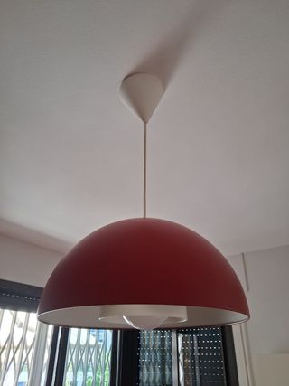 Lampara IKEA Brasa - Roja y Blanca