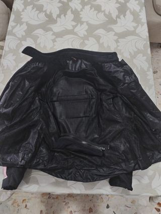 Chaqueta moto Freeday mujer negra/rosa