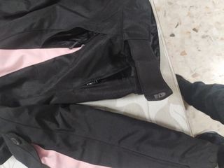Chaqueta moto Freeday mujer negra/rosa