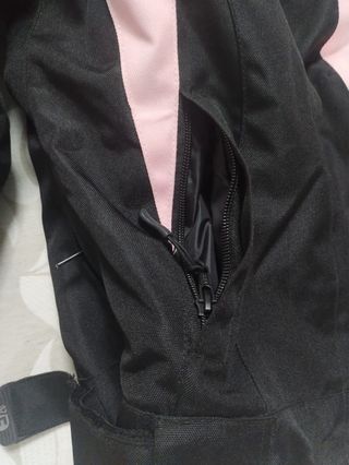 Chaqueta moto Freeday mujer negra/rosa