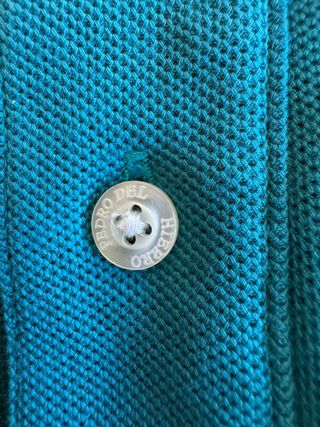 Polo Pedro del Hierro, talla S - Verde azulado.