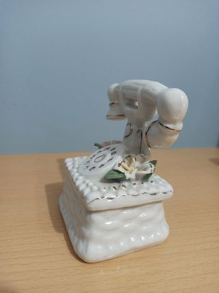 Joyero teléfono porcelana vintage
