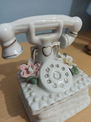 Joyero teléfono porcelana vintage