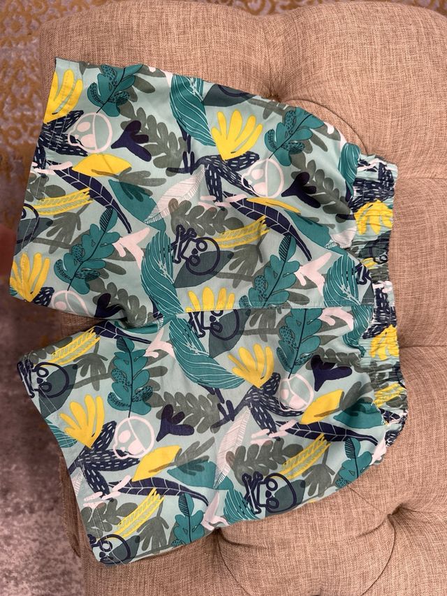 Bañador niño 7 años - Verde Amarillo