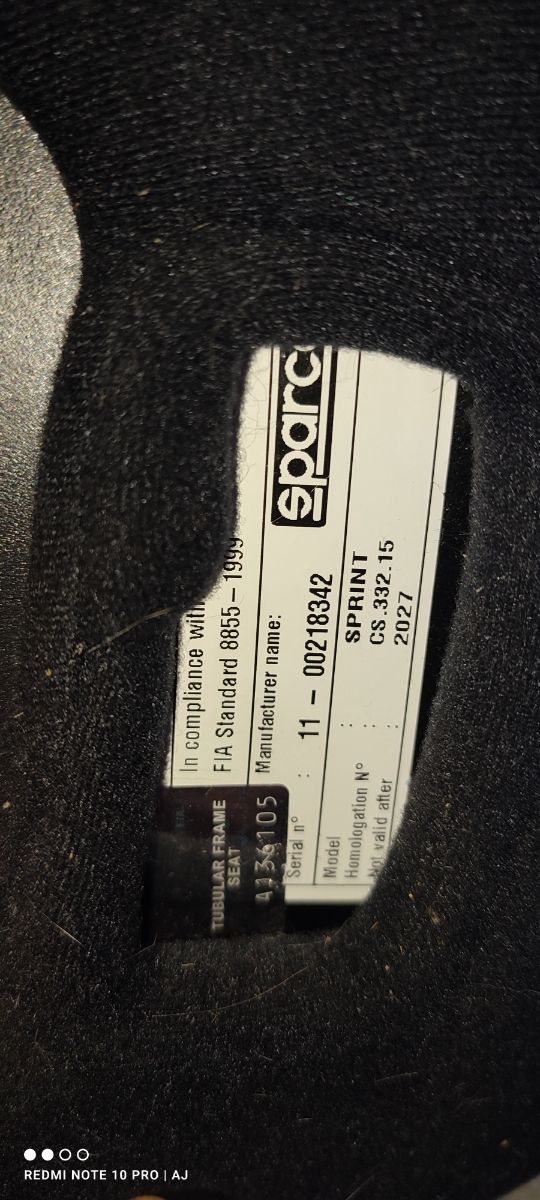 Asiento Sparco Sprint - FIA