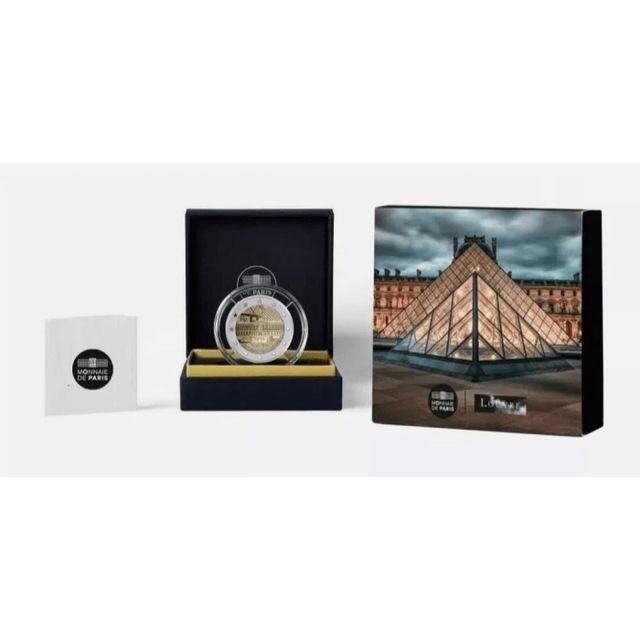 Moneda 2€ Francia 2025 Louvre proof inversa
