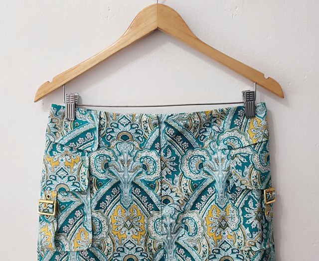 Falda turquesa Cortefiel mujer Talla 46